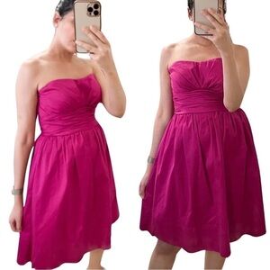ELIZA J Strapless Cocktail Mini Dress Fuschia Size 8